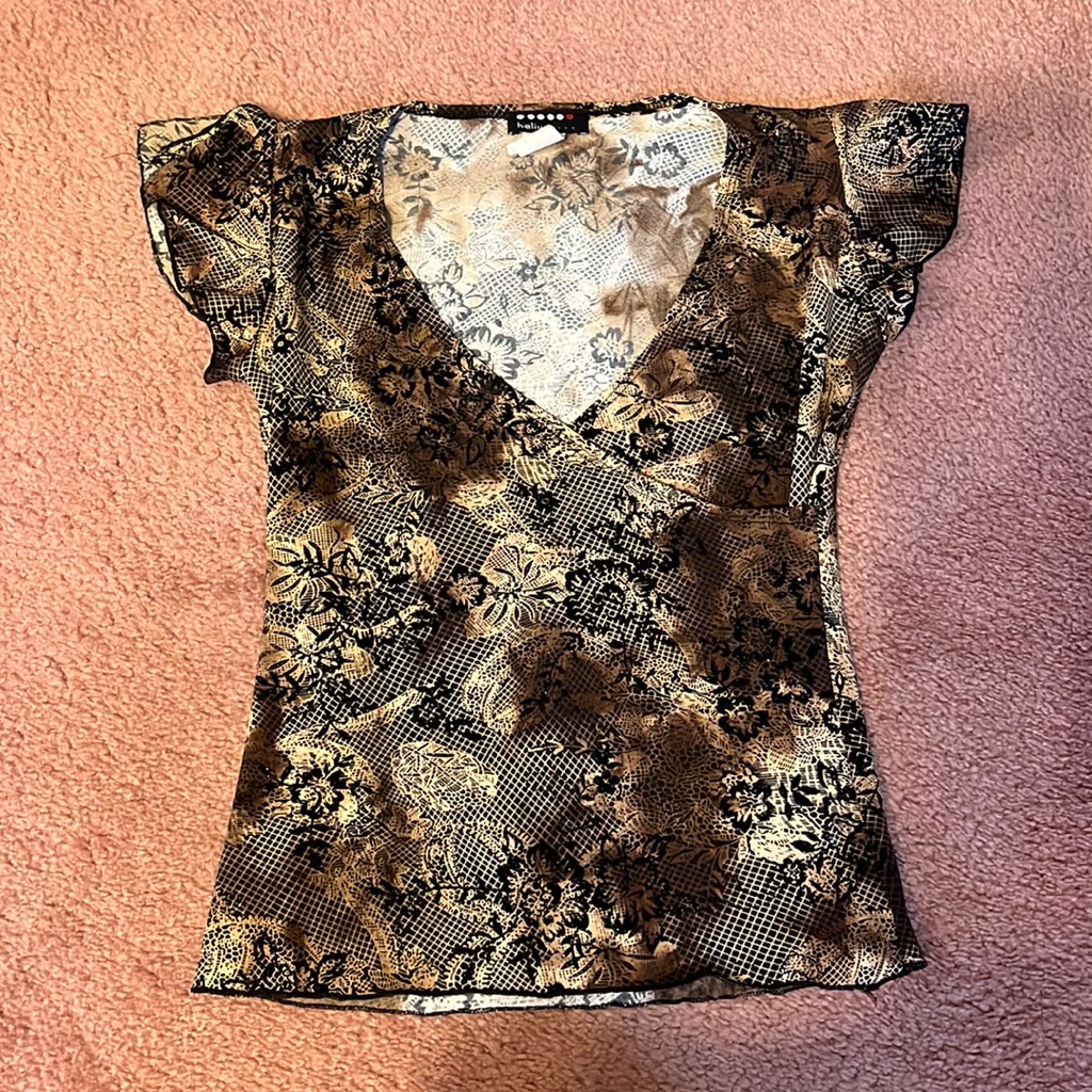 Brown Pattern Top